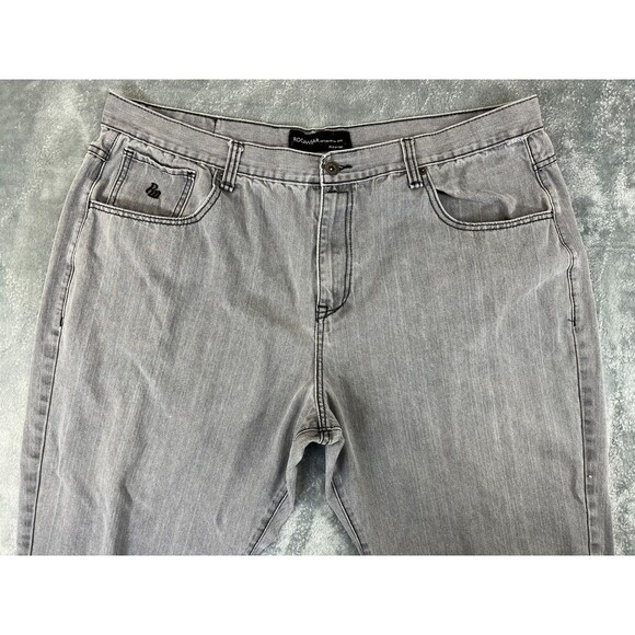 Rocawear Men's Jeans Size 48 Wide Leg Grey Straight Measured 44x30 - Picture 2 of 12